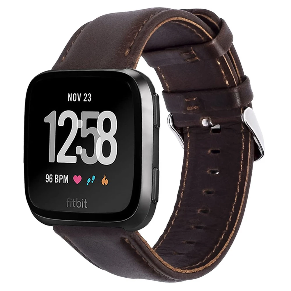 

For Fitbit Versa 2 Bands Leather Band Replacement Strap for Fitbit Versa2/Versa1/Versa Lite/Versa SE Smart Watch Women Men belt