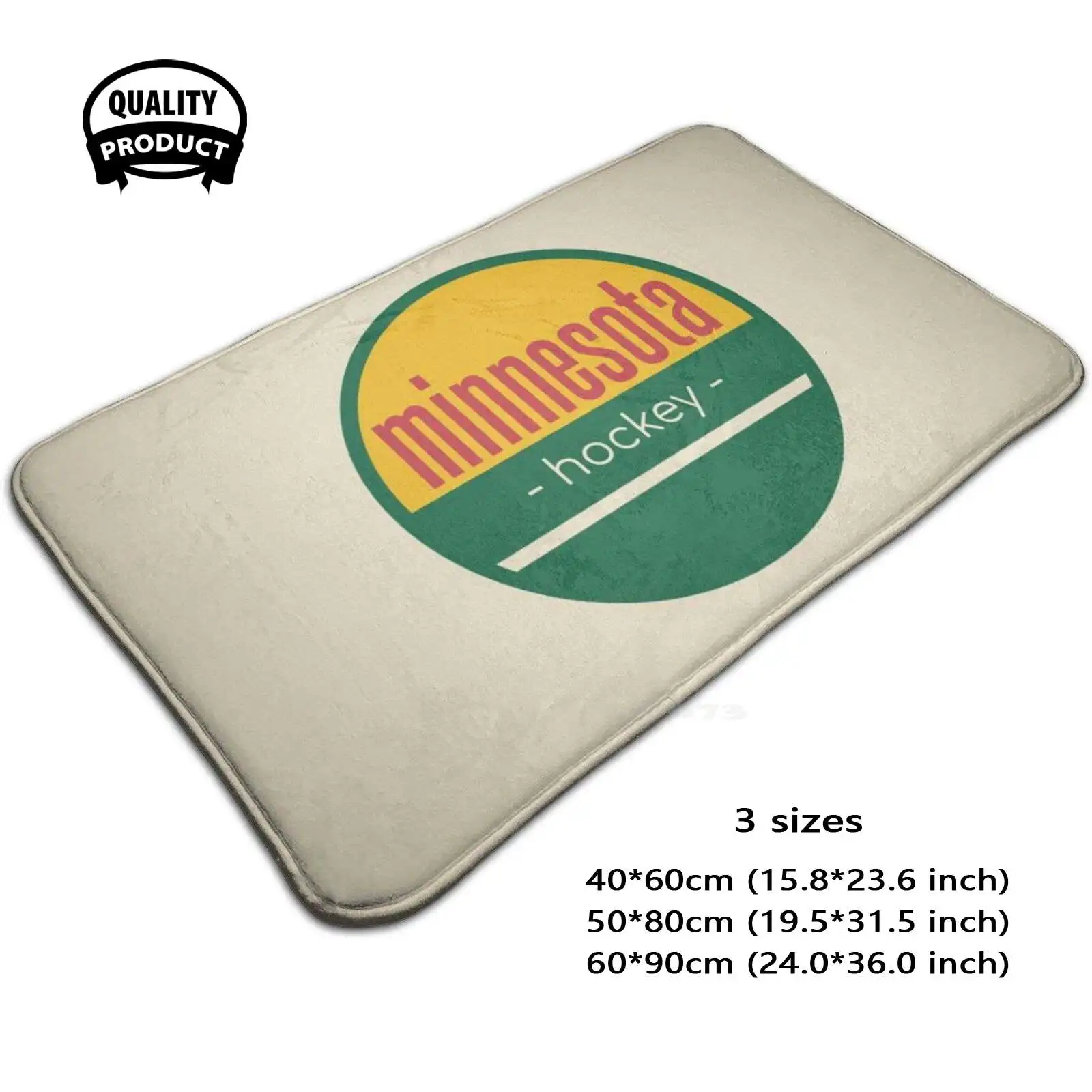 ? Minnesota Hockey Soft Cushion Home Carpet Door Mat Car Rug Midwest Minneapolis Ice Hockey Lnh Hockey