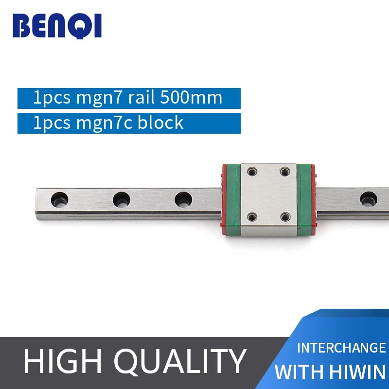 low price linear guideway MGN7R  L500mm + 1pcs MGN7C carriage facotry direct sell