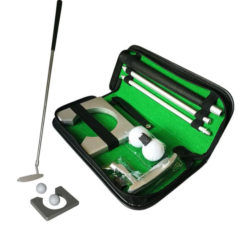 Equipo de entrenamiento de Golf Mini, Kit de prctica de Golf, herramienta porttil, Putter, juego de prcticas de viaje interior