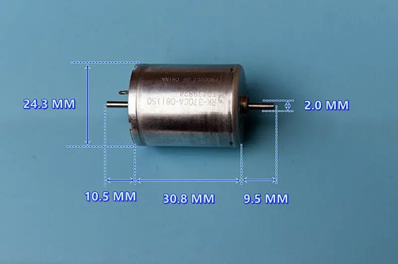 MABUCHI RK-370CA-081150 Precious Metal Brush Motor Dual Shaft DC 12V-24V 3450RPM Slow Speed Long Life for Laser Printer/ATM