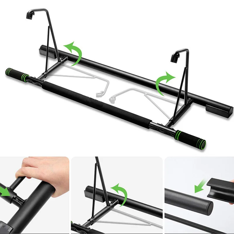 No Drilling Horizontal Bar Home Gym Chin-up Equipments Indoor Body Workout Bar Portable Fitness Pull Up Device For Door