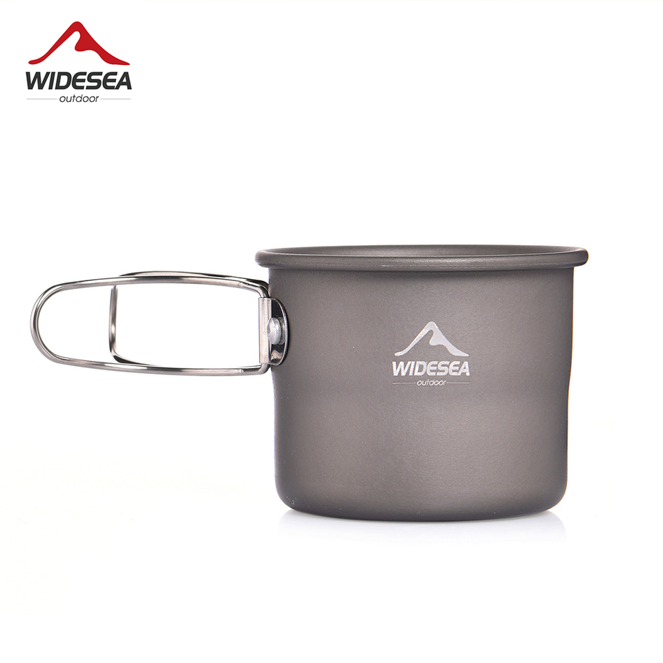  Widesea Camping Mug Outdoor Coffee Tea Aluminum Cup Tourism Tableware Picnic Cooking Supplies Equipment Tourist Trekking Hiking 