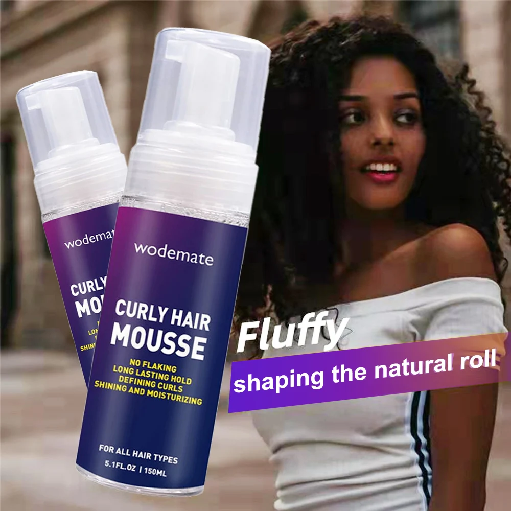 

Strong Hold Curly Hair Mousse for Wigs Styling Define Hair Finishing Anti-Frizz Fixative Hair Foam Mousse Wholesale