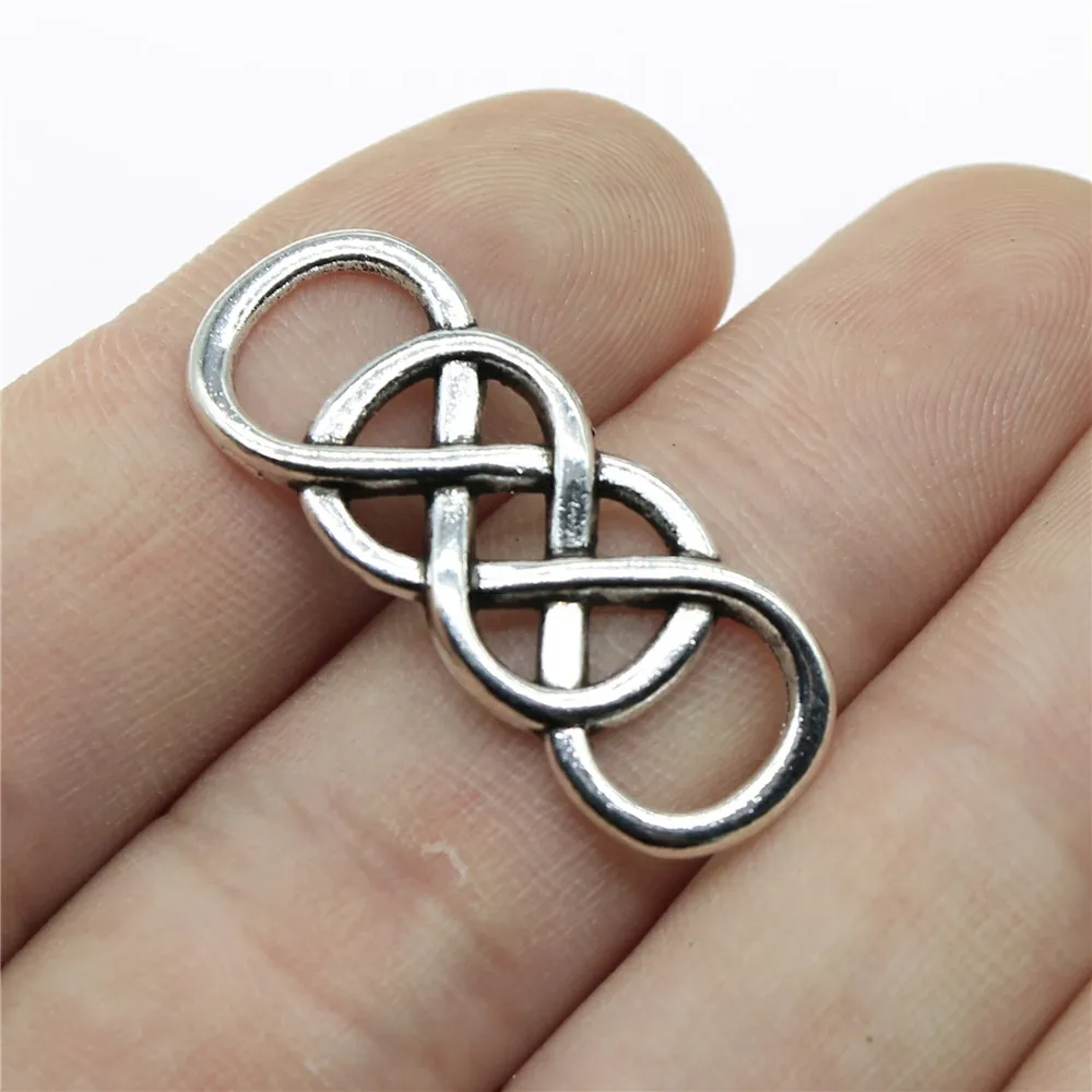 WYSIWYG 10pcs 33x12mm Double Infinity Charm Double Infinity Charm Connector Double Infinity Connector Charm