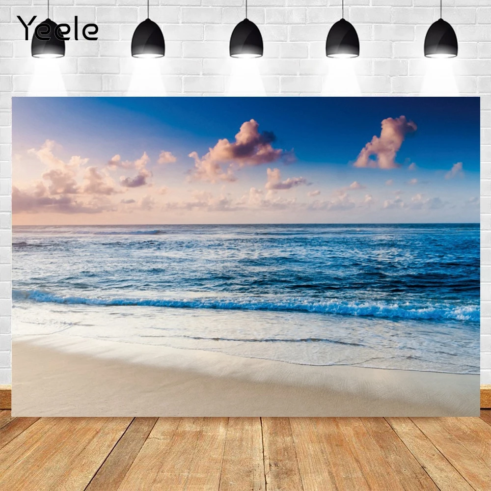 

Yeele Summer Seaside Beach Wave Tropical Nature Scenery Backdrop Party Photography Vinyl Photographic Photo Background Photocall