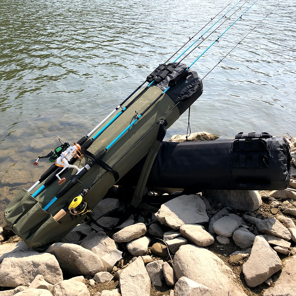 Cylinder Outdoor Fishing Bag Multifunction Fishing Sea Rod Fishing Gear Convenient For Backpack Travel