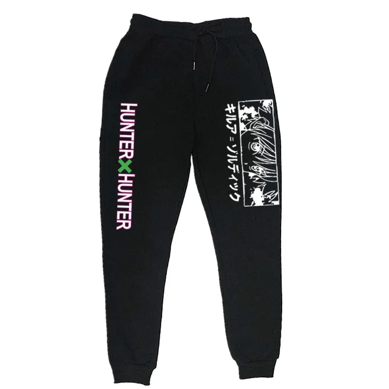 Japan Anime Hunter x Hunter Print pants Men\'s Sweatpants Joggers Lounge Pants Pockets Outdoor Hiking Running Trousers Sweatpants