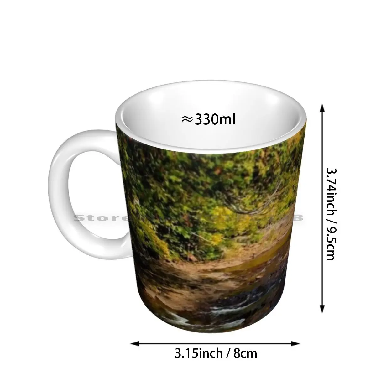 Autumn Creek Ceramic Mugs Coffee Cups Milk Tea Mug Autumn Creek Fall Creek Caribou Falls Trail Fall Autumn Creative Trending