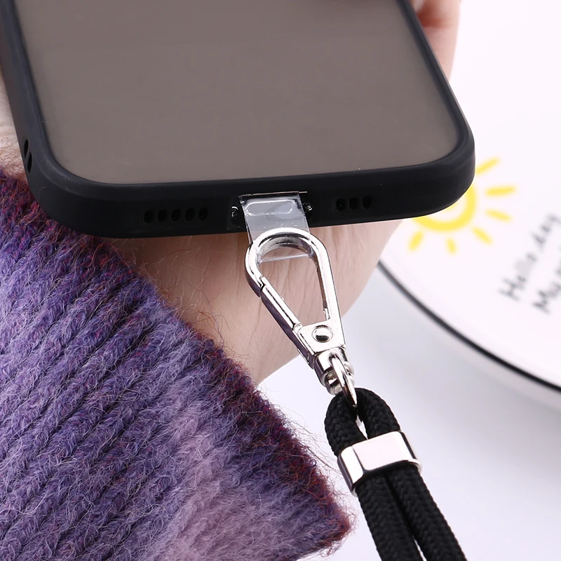 Strap Cord Chain Phone Tape Necklace Lanyard Mobile Phone Case For iPhone 14 14Pro 14Plus 13Promax 13 12  Matte Shockproof Back