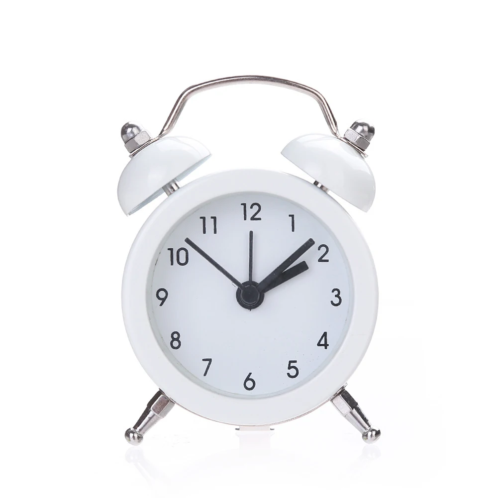 Mini Metal Alarm Clock Portable Home Outdoor Lovely Cartoon Watch Retro Gift For Children Friends Metal Alarm Clock Desktop