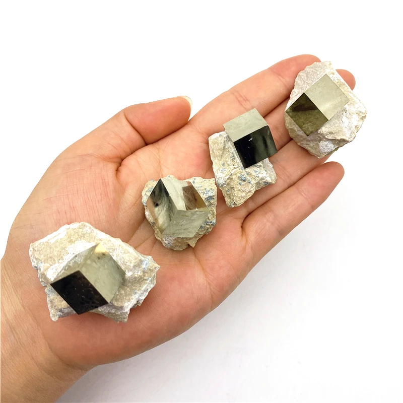 

Beautiful 1PC 100% Natural Spanish Pyrite Chalcopyrite Cube Raw Stone Teaching Specimen Healing Natural Quartz Crystals