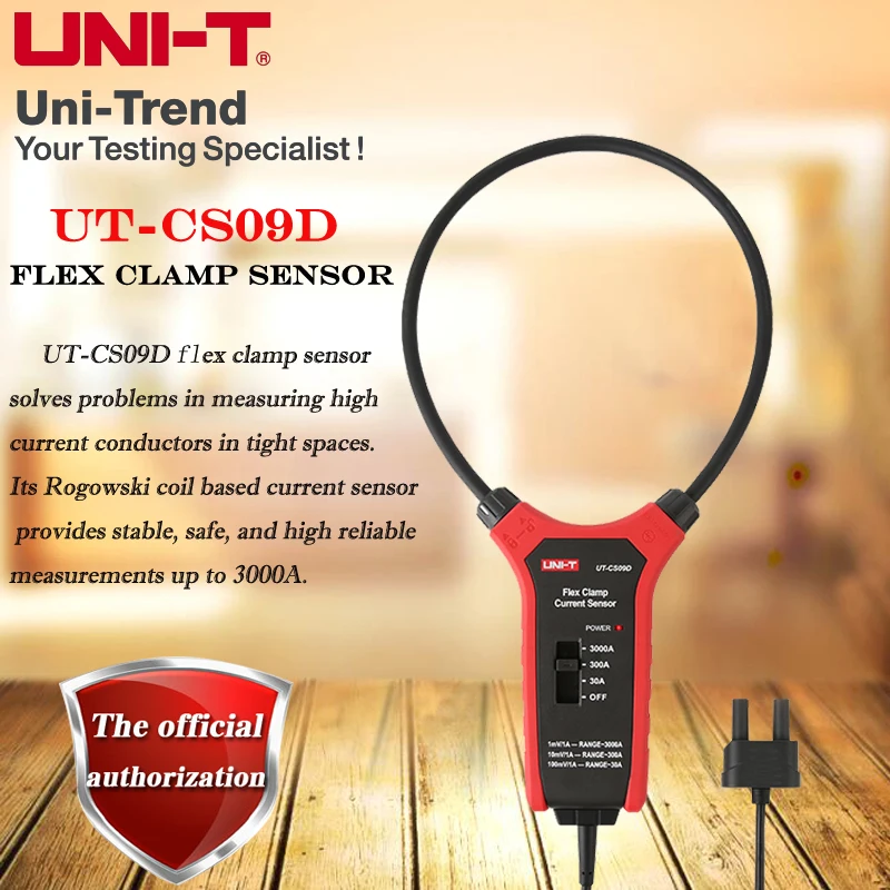 

UNI-T UT-CS09D Flex Clamp Sensor 3000A High Precision AC Power Electrician Clamp Meter UT206B/208B