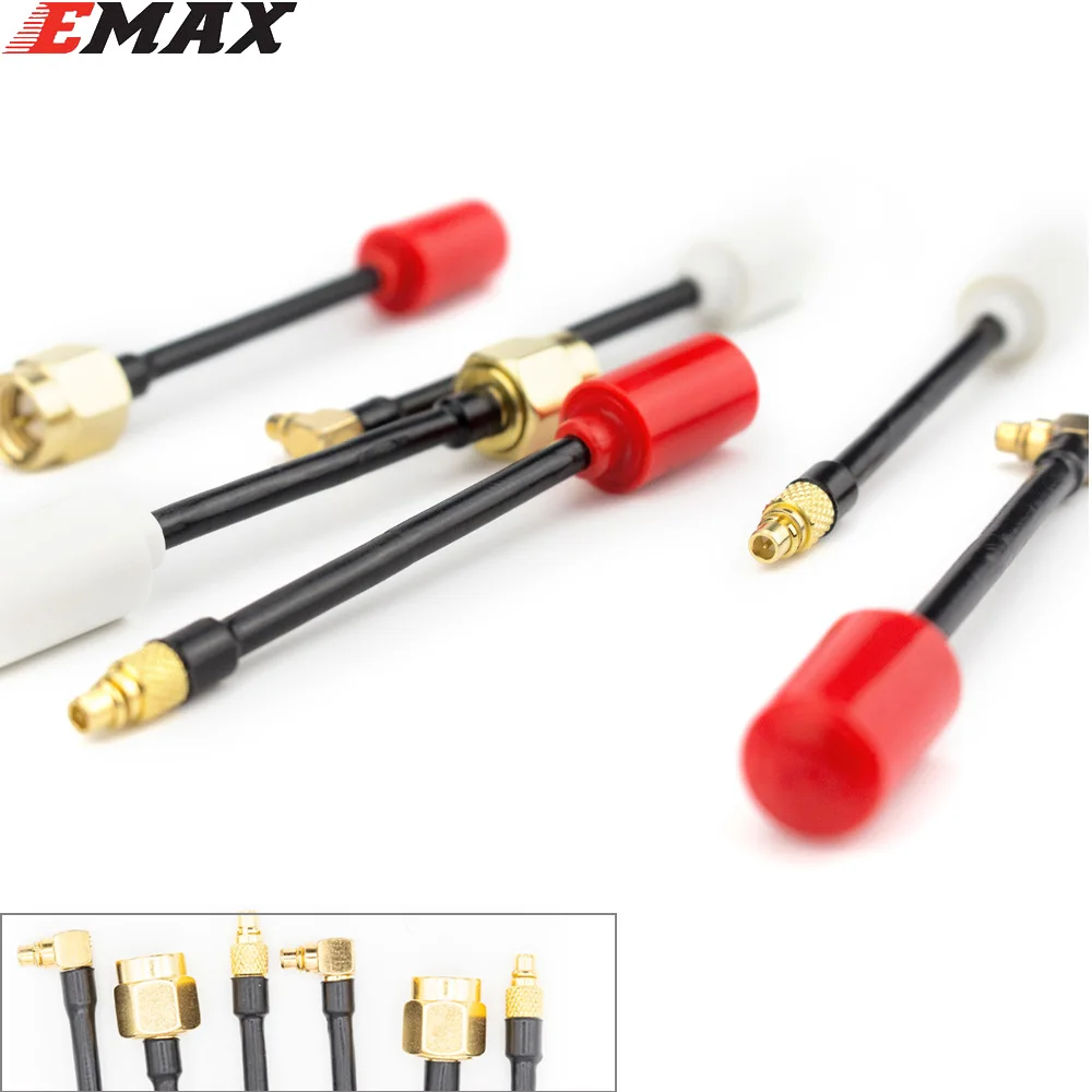 Emax-Nano Antena de Transmisión RHCP LHCP, 50mm, SMA MMCX, ángulo recto para Dron de carreras RC FPV, accesorios, 5,8G