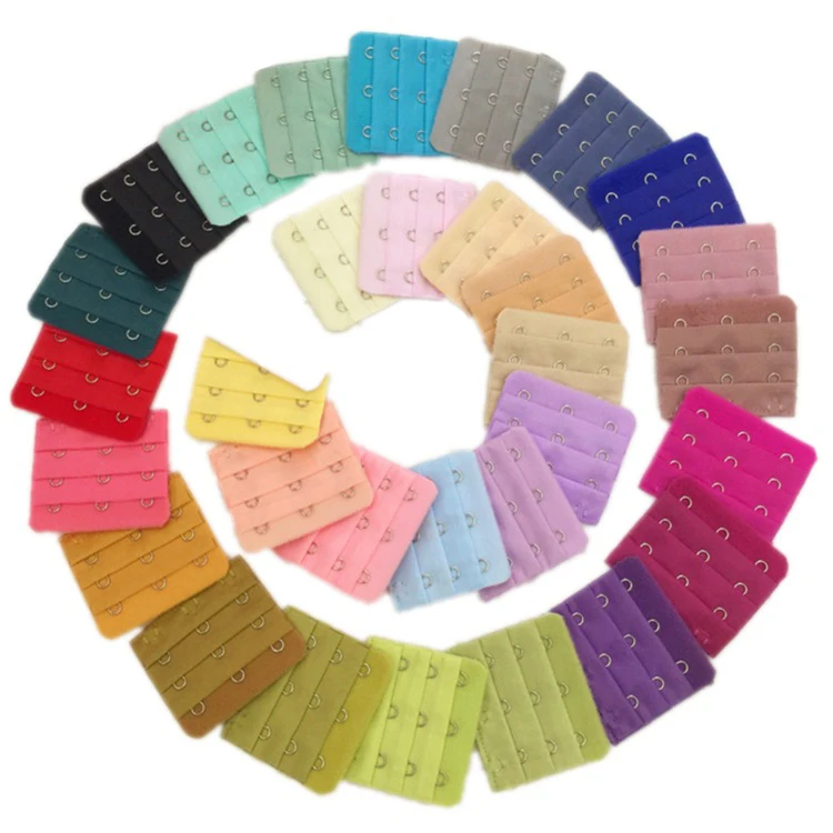 4 /8 /10PCS/ 3 Rows 3 Hook Stainless Steel Stretch Bra Extender Underwear Extension Buckle Adjustable Women's Bra Rear Buckle