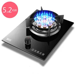 Gas Stove Desktop Embedded 3D Combustion Technology Flameout Protection  Nine Hole Flame Household Cooking Single Stove