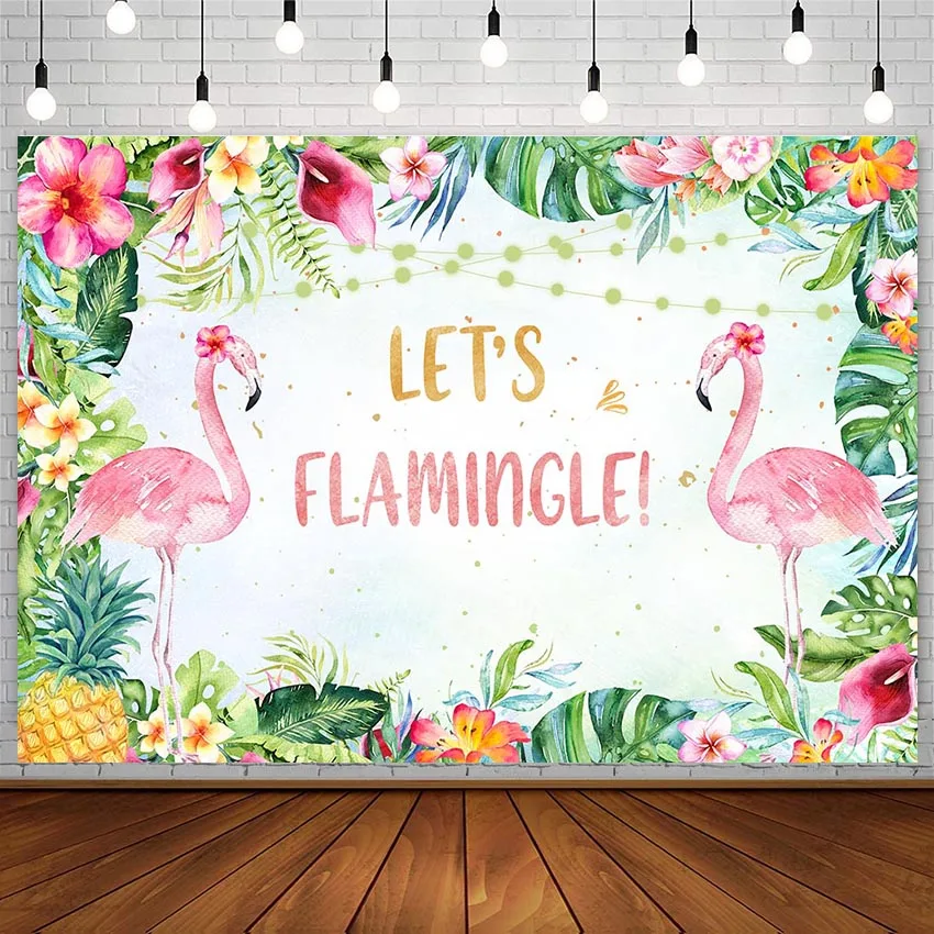 Hạc Sinh Nhật Hậu Bãi Biển Mùa Hè Hawaii Kỳ Nghỉ Tùy Chỉnh Áp Phích Chụp Ảnh Nền Ảnh Phòng Thu Photocall Trang Trí