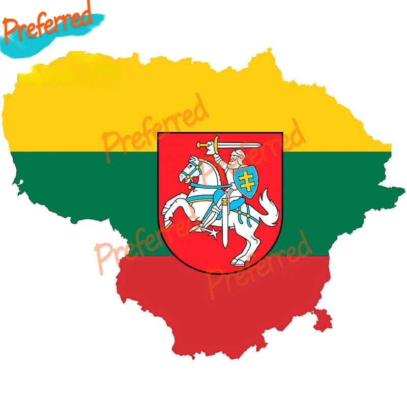 

National Flag of Lithuania Window Wall Camper Decl Motocross Racing Laptop Helmet Trunk Wall Vinyl Car Sticker Die Cutting