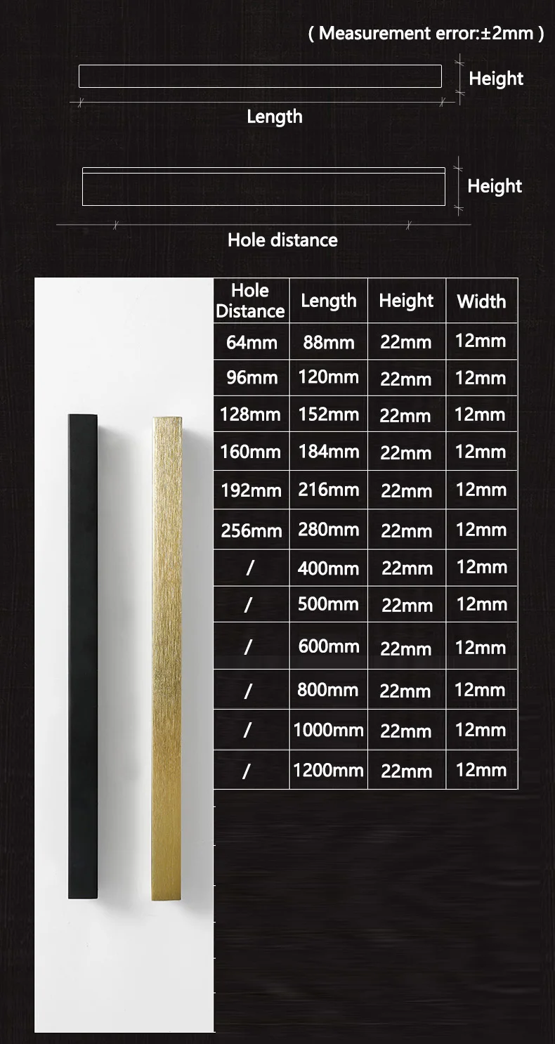 WV Lange Schrank Griffe Gebürstet Gold T Bar Aluminium 1200mm Möbel Griffe Küche Schrank Zieht Schublade Knöpfe PenHardware 287 – Detail 22