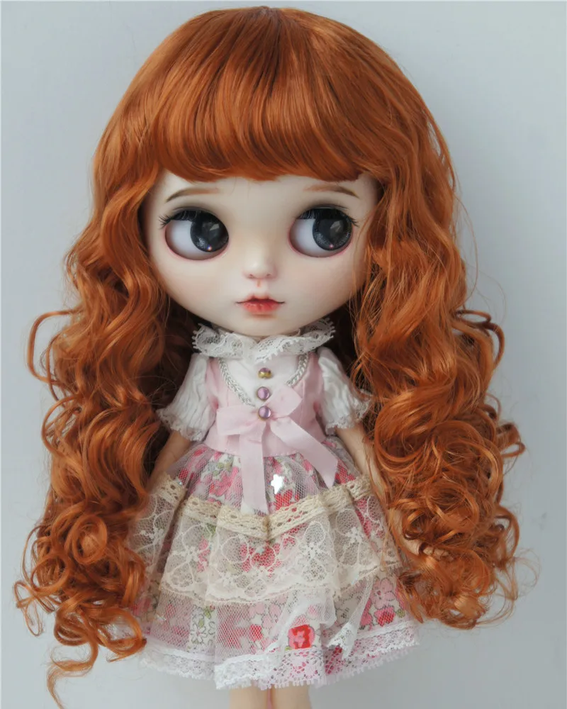 JD311 9-10inch  10-11inch  Synthetic mohair  BJD  wigs    Long European wave  Blythes Doll hair