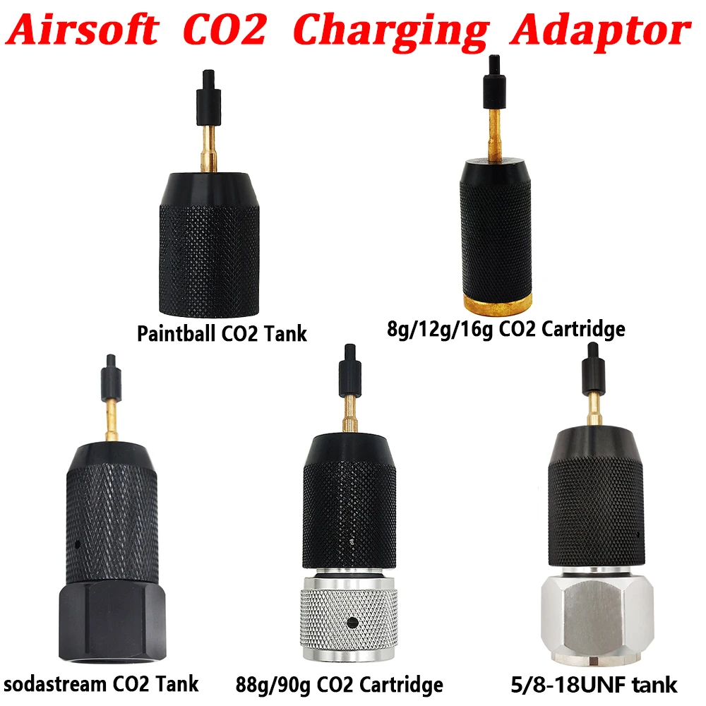 CO2 Refill Needle Charging Adapter Air Adaptor for Sodastream Cylinder/Disposable Cartridge/.825