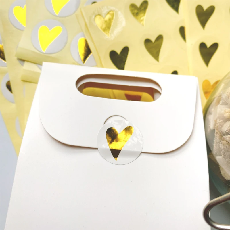 160 Stück/Los Runde Herz-Geschenk-Siegel-Etiketten, selbstklebende Kraftpapier-Siegel-Aufkleber für Backwaren, lustige DIY-Arbeiten – Detail 21
