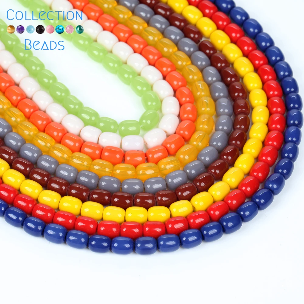8x11mm Coloful Natural Crystal Cylindrical Drum Beads Spacer Beads For Jewelry Making Supplies DIY Bracelet Accessories 15\'\'