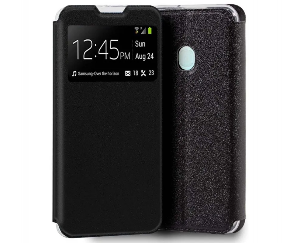 Cover book holder with window for Samsung Galaxy A21s Black