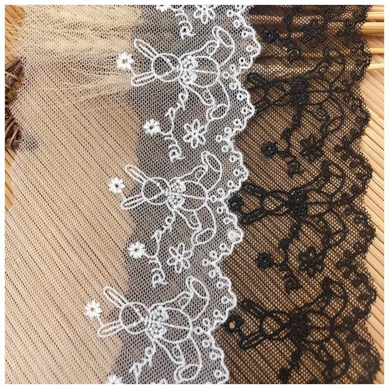 2yards 9.6cm new Lolita Net yarn embroidery lace vintage dress skirt dress fabric lace accessories