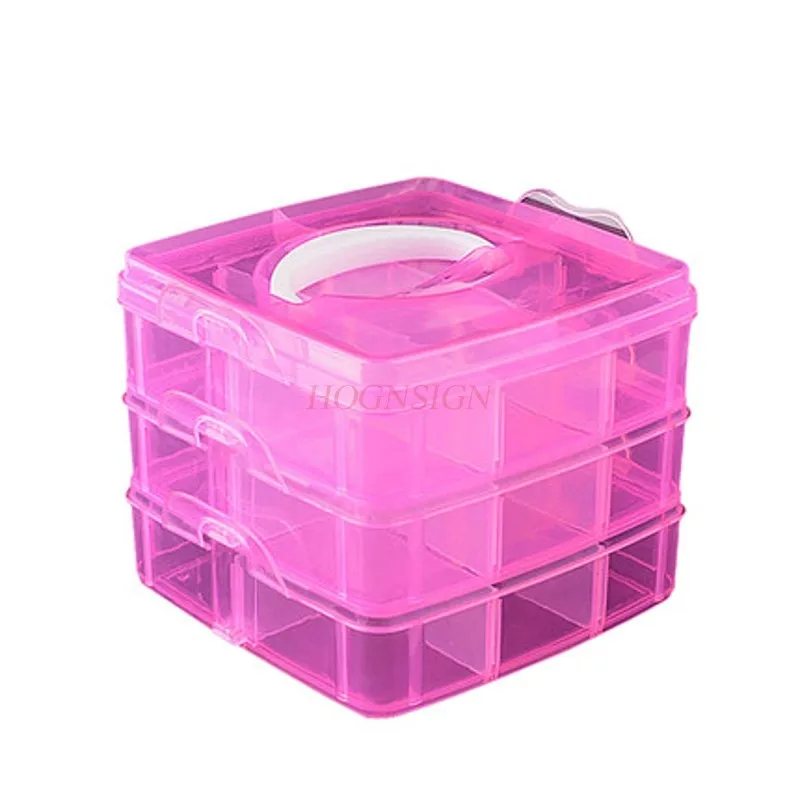 

Manicure 3 Layer Tool Box Cosmetic Storage Box Portable Detachable Toolbox Finishing Box Jewelry Box Storage Sale