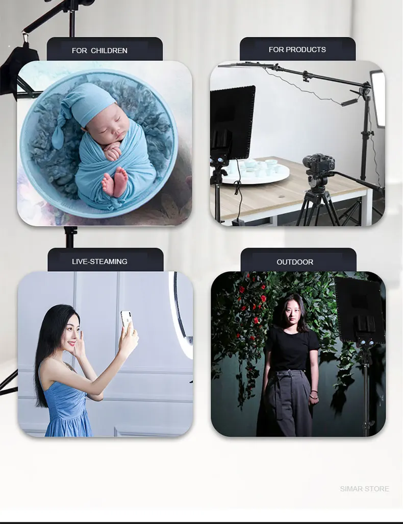 Mando a distancia con montaje de batería 40WX2, portátil, 3200k-5600K, luz LED bicolor para cámara de fotos y vídeo de estudio fotográfico