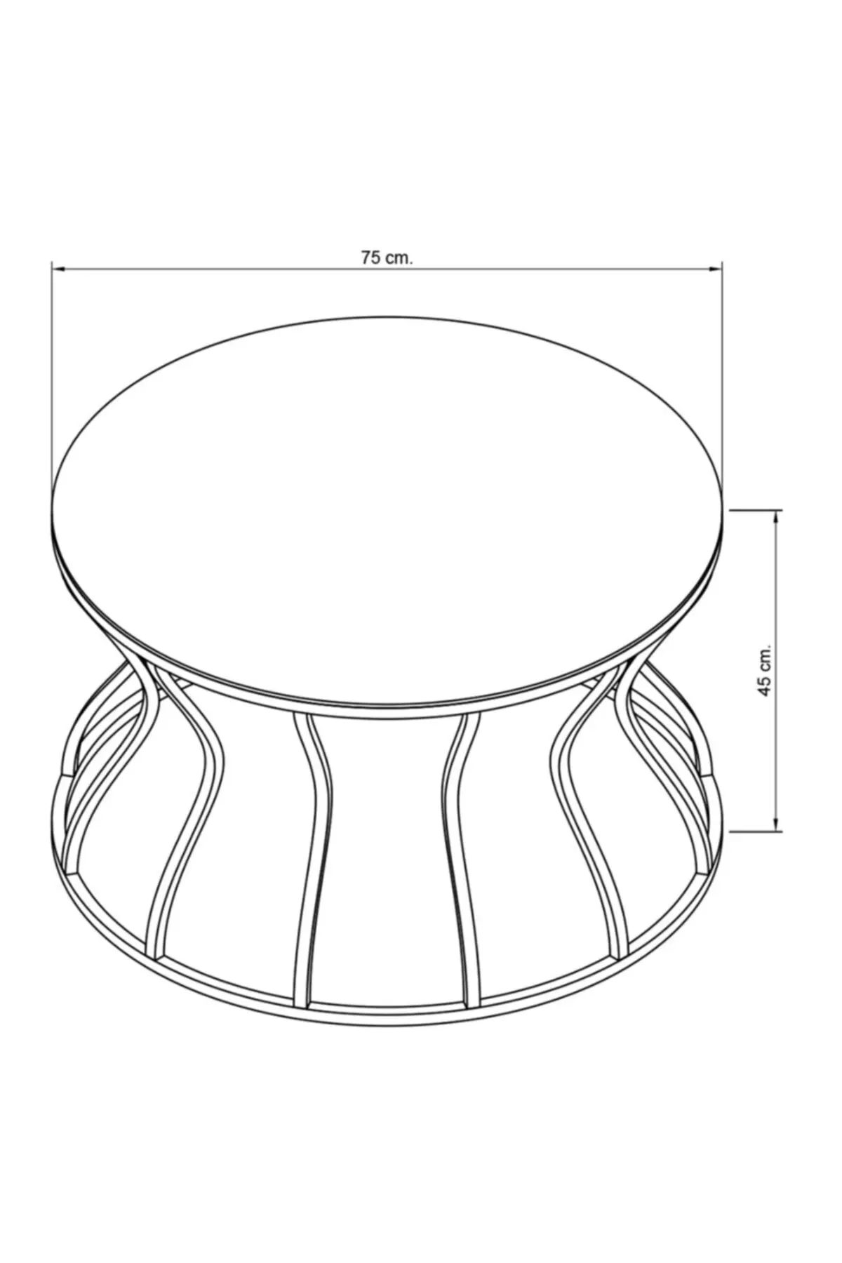 DOLBOVI Hourglass Mid Coffee Table Silver, Smoked Mirrored Coffee Table