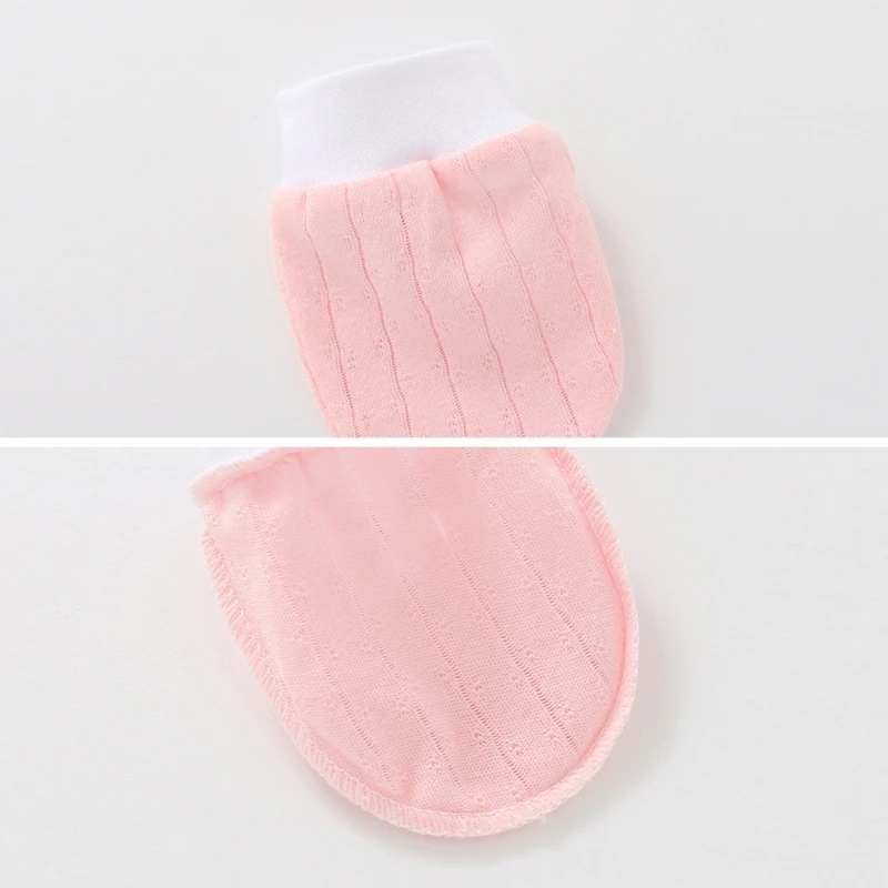 Gants paires/ensemble coton doux pour bébé 0-5M, Protection faciale anti-rayures, mitaines pour nouveau-né, fournitures pour Protection des mains