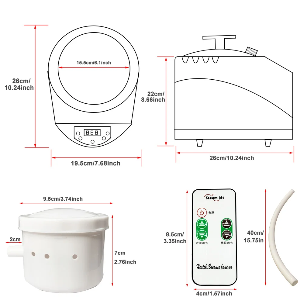 Generador de vapor para Sauna, máquina de fumigación de 3L, terapia de vapor para el hogar, adecuado para barriles, calefacción de cocina