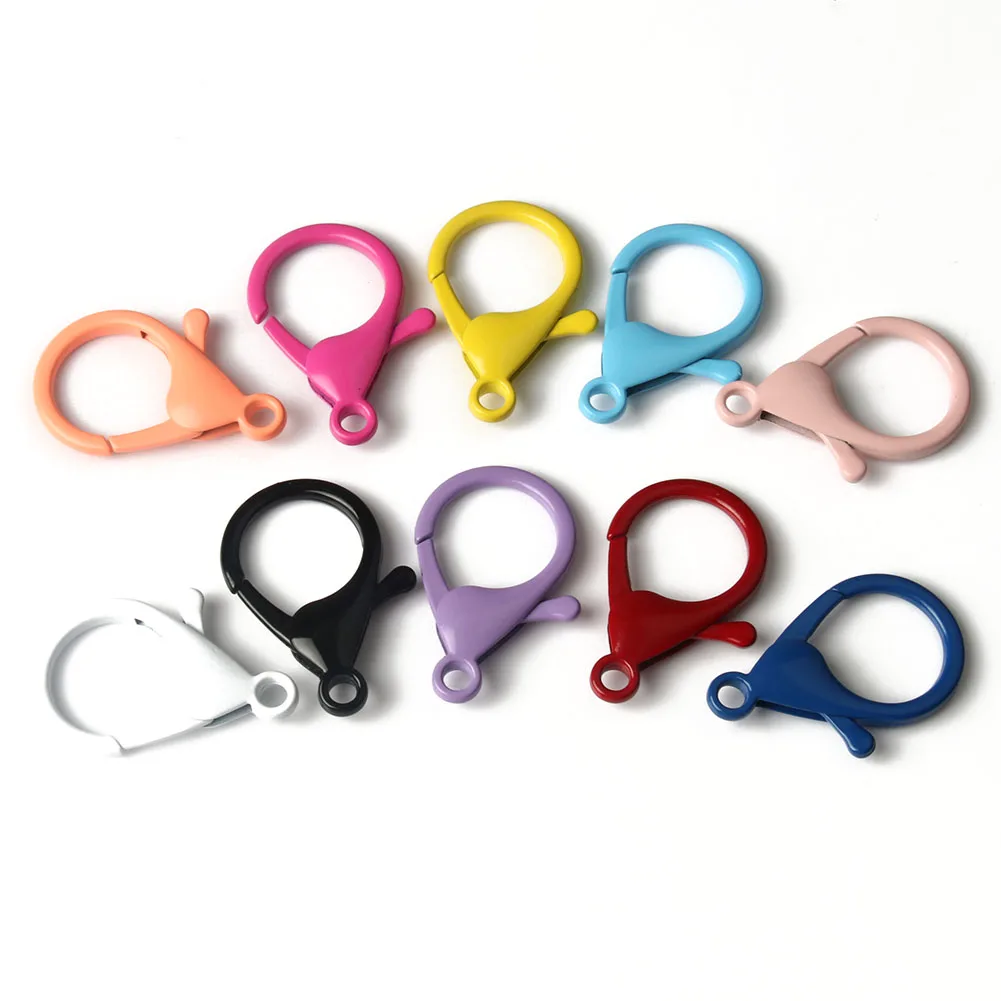 Multicolor Lobster Clasp Hooks Ball Chain Metal Key Chain Ring Split Rings for Jewelry Making DIY Gift Mask Chain Accessories