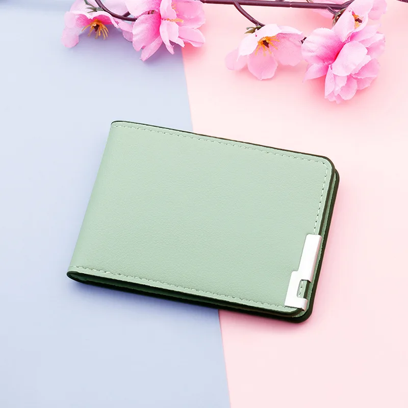 Textured Side Clip Card Case Solid Color Portable Driving License Leather Case For Women Men Protective Cover Card Case