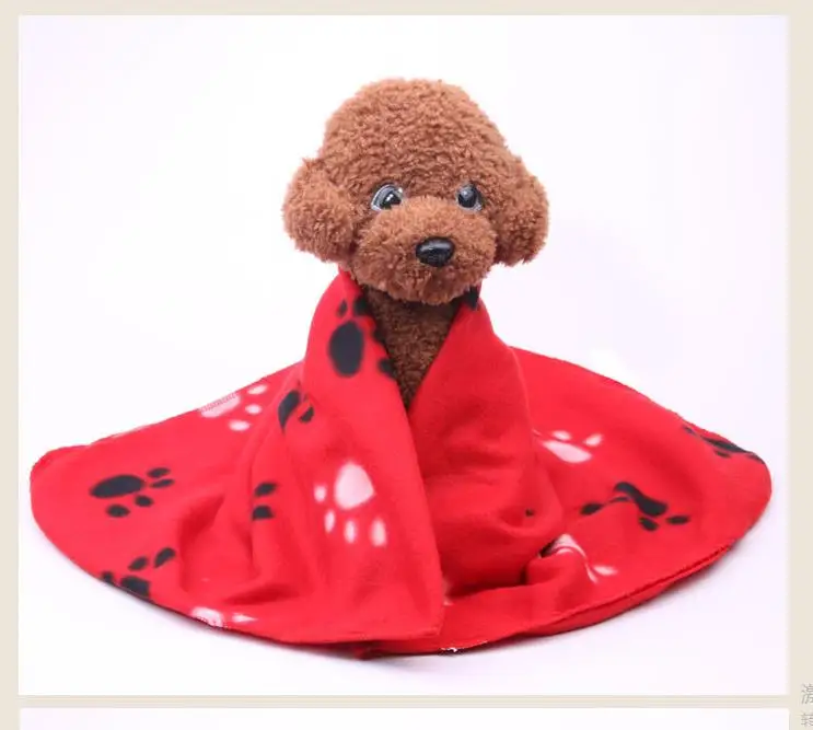 Pet Blanket High Quality Warm Paw Print Pet Puppy Dog Cat Bed Blanket Cushion Cover Towel Lovely Dog Blanket SN616