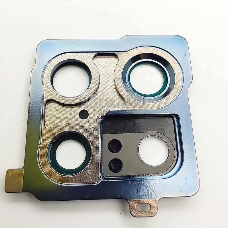 Aocarmo tylny obiektyw aparatu szkło + rama pierścień uchwyt + naklejki samoprzylepne wymiana część dla Huawei Mate 20X Mate20X EVR-AL00