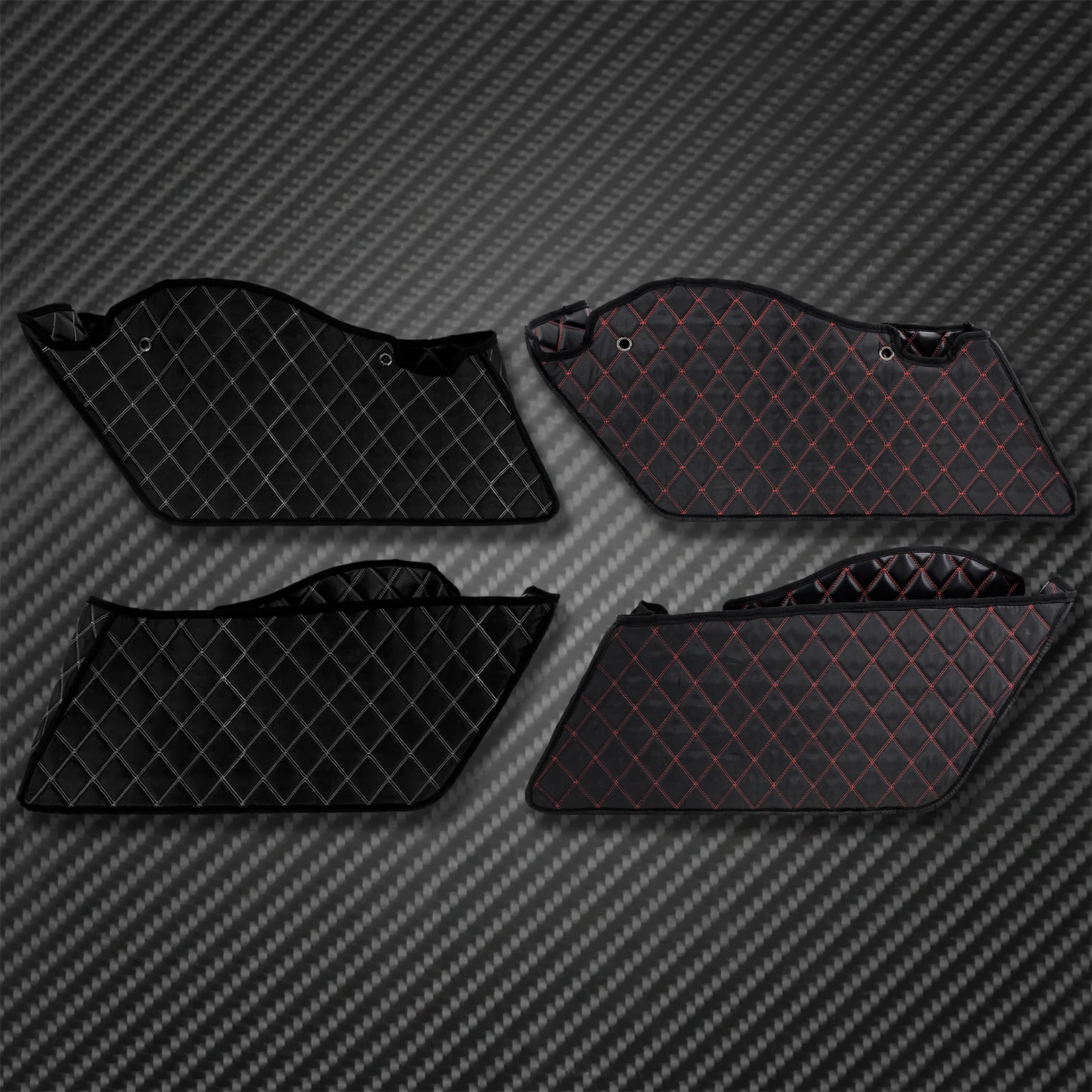 Motorcycle Saddlebag Insert Carpet Liner Thread Extended Bags For Harley Touring Road Electra Glide Street Glide FLHT 2014-2021