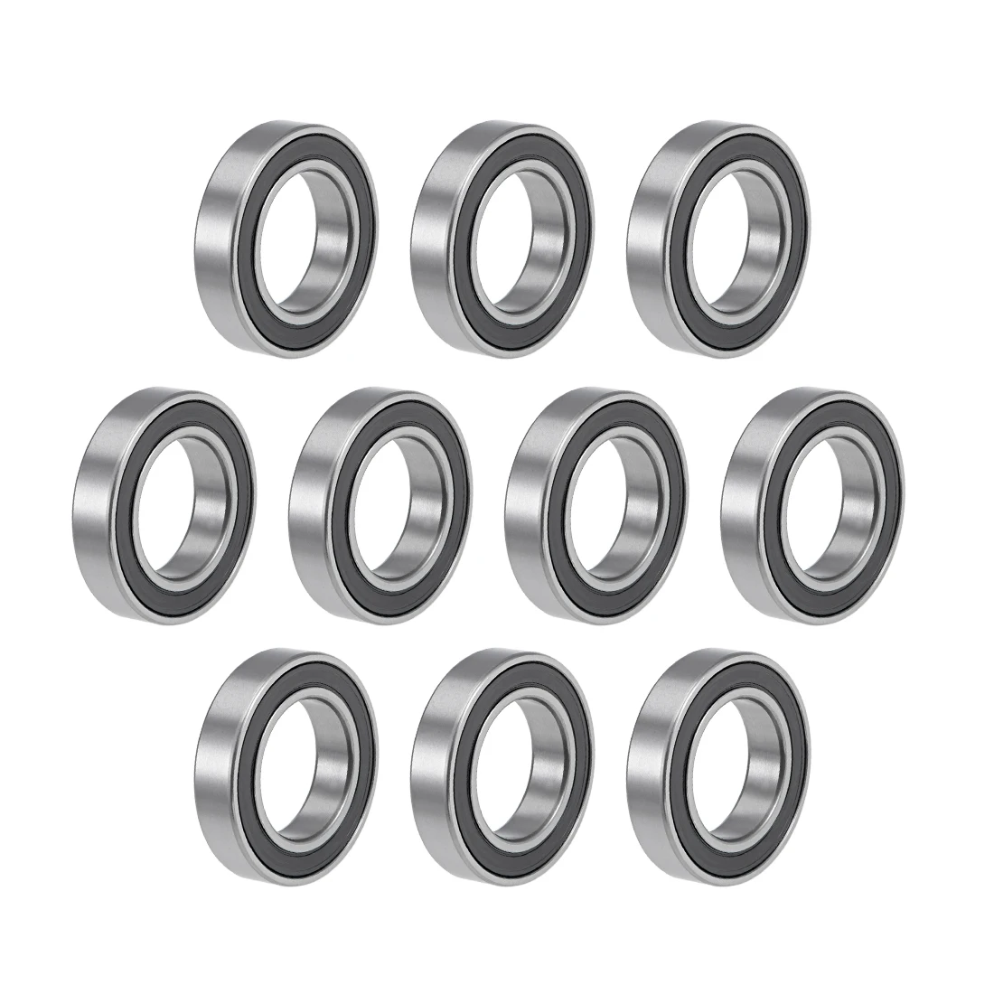 uxcell 10pcs 6905-2RS Deep Groove Ball Bearings 25mm x 42mm x 9mm Double Sealed Chrome Steel Z2 ABEC1 for Home Garden DIY