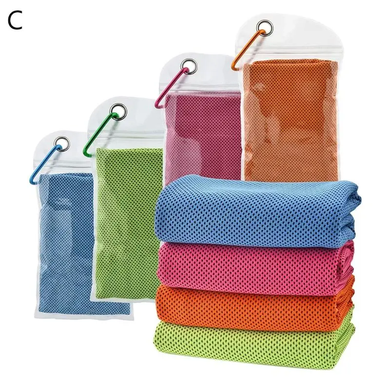 4pcs Sport Cooling Towel Ice Towel Soft Breathable Chilly Towel for Yoga Fitness