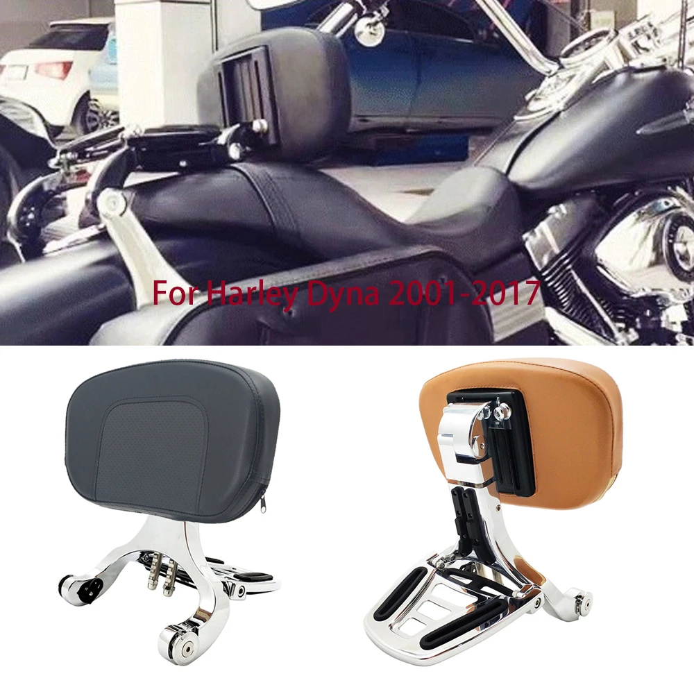 Motorcycle Multi-Purpose Driver Passenger Backrest For Harley Dyna FXDF FXDL FXDB FLD 2001-2017