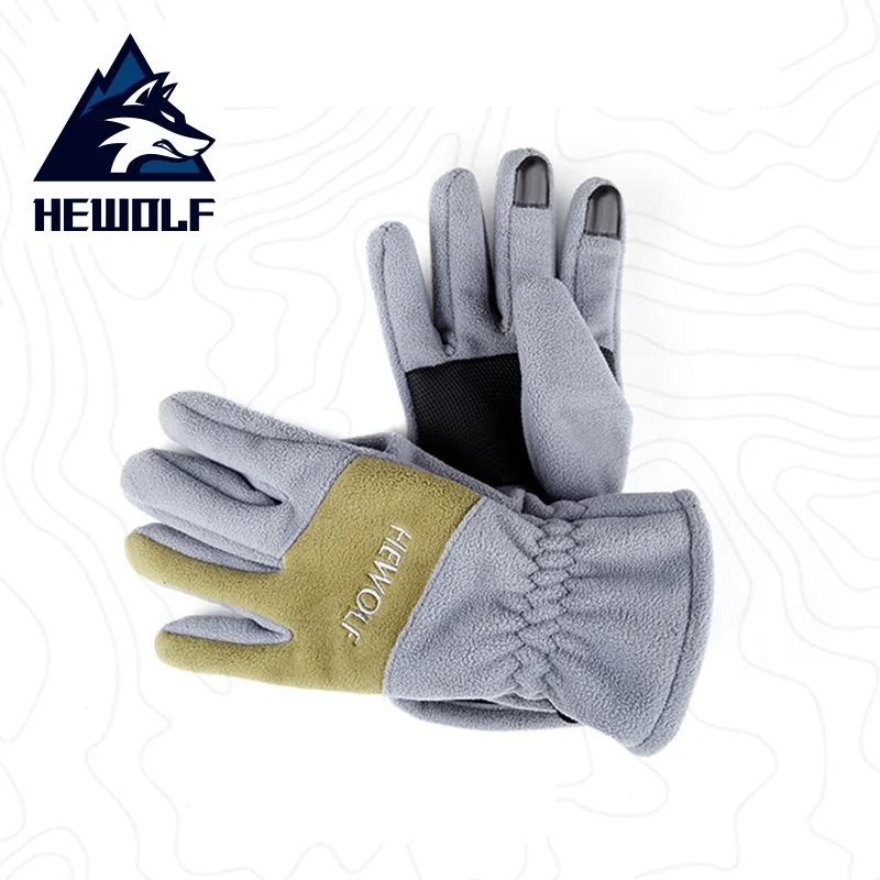 2019 Hewolf Windproof Outdoor Sport Gloves Keep Warm Multifunctional Gloves Tounch Screen Cycling Camping Running Hiking Gloves