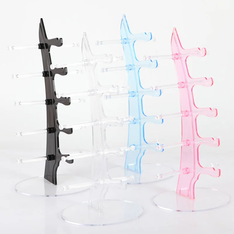 

Sunglasses Eye Glasses Frame Rack Eyewear Holder Display Stand Jewelry Display Necklace Holder 5 Pairs WY