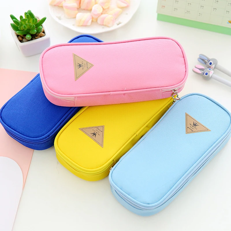 Estuche de lápices de gran capacidad, bolsa de almacenamiento Kawaii, estuches creativos para estudiantes de escuela, estuche grande para bolígrafos