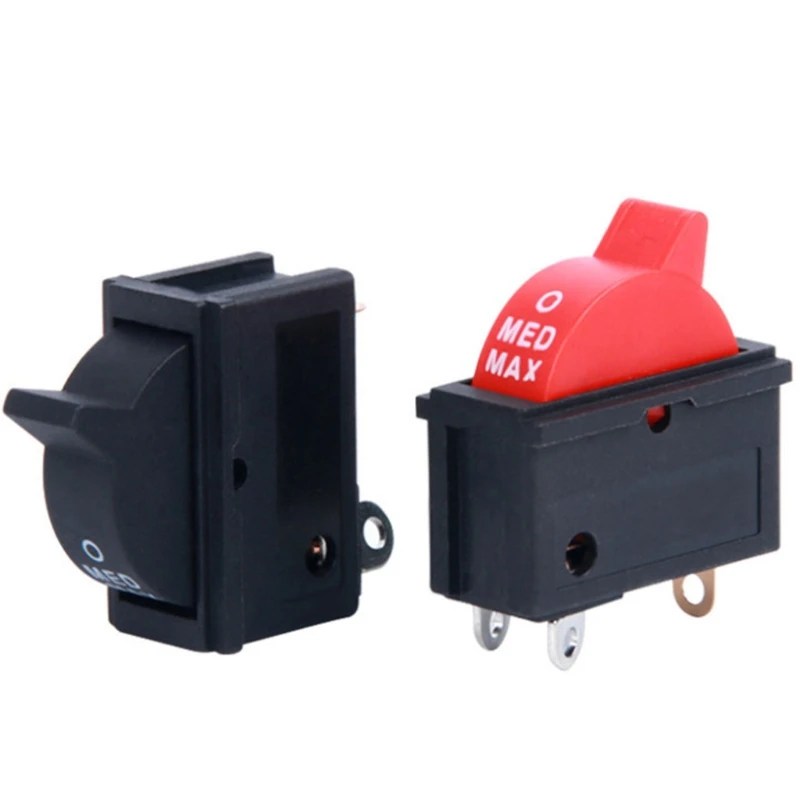 G6DA Hair Dryers Rocker Switch 3 Pin 3 Position SPST Toggle Switch Hull Shape Snap-in Switches With Flame-retardant Shel