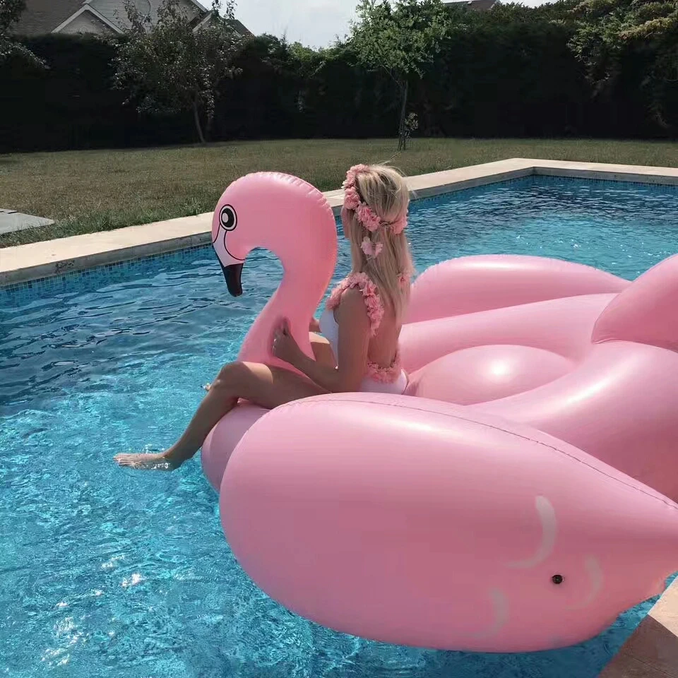 

175cm Inflatable Flamingo Giant Pool Float for Adult Pool Toys Water Party Summer Ride-On Swimming Ring Gonflable Piscina Boias