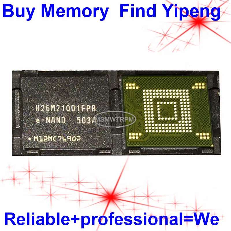 

H26M21001FPR BGA153Ball EMMC 2GB Mobilephone Memory New original and Second-hand Soldered Balls Tested OK