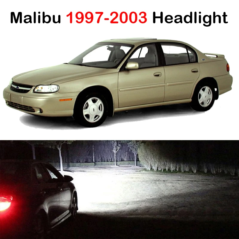 

Xlights диодные лампы для авто автомобильные лампы для Chevrolet Chevy Malibu 1997 1998 1999 2000 2001 2002 2003 светодиодные фары лампы ближнего света Canbus 12 В 6000 К лампы...