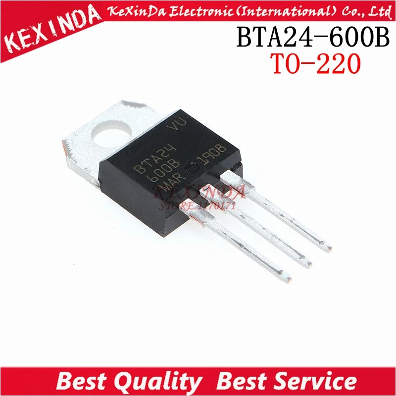 10pcs/lot BTA24-600B TO220 BTA24-600 TO-220 BTA24 24-600B new and original